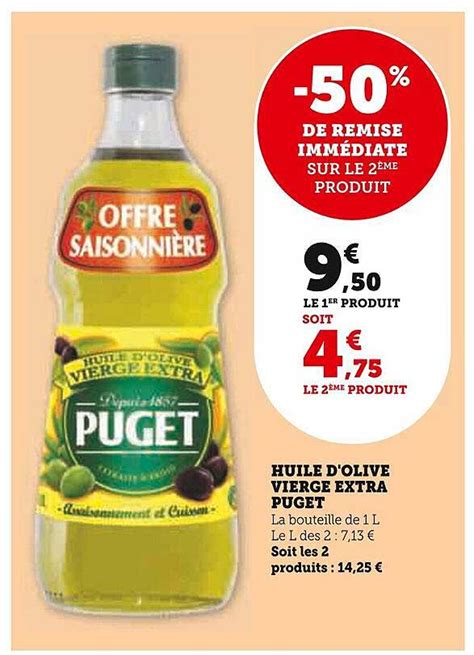 Promo Huile D Olive Vierge Extra Puget Chez Super U ICatalogue Fr