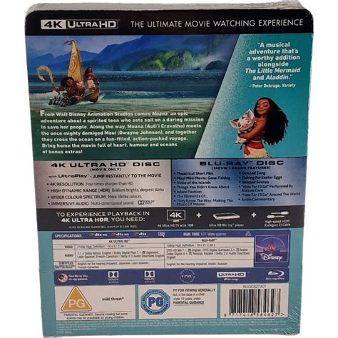 Moana K Ultra Hd Blu Ray Steelbook Zavvi Exclusive Limited Disney