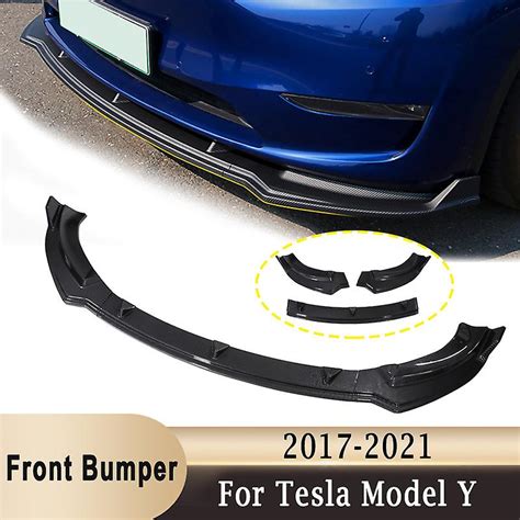 Coche Delantero Inferior Parachoques Labio Spoiler Para Tesla Modelo Y