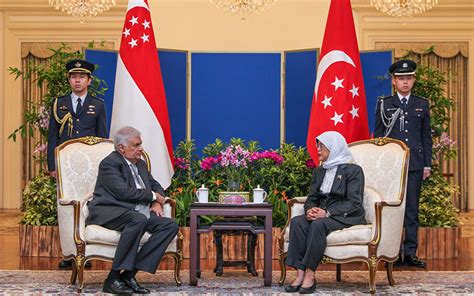 President meets Singapore’s President and Defence Minister during his ...