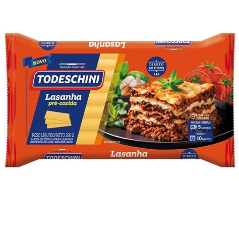 Macarrao De Lasanha Pre Cozida - Macarrao De Lasanha (Pre-Cozido) Semola Todeschini 14X200G | Martins ...