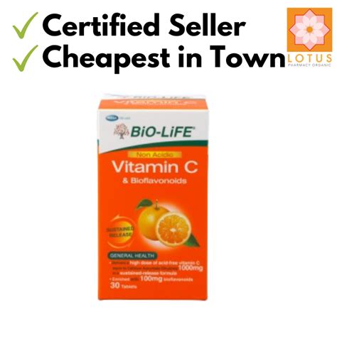 Biolife Vitamin C Non Acidic And Bioflavonoid 30s 90s 90s X2