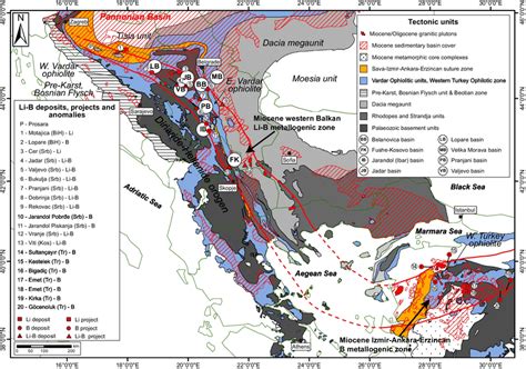 Basic Geological Map Of The Balkan Peninsula And Western Turkey