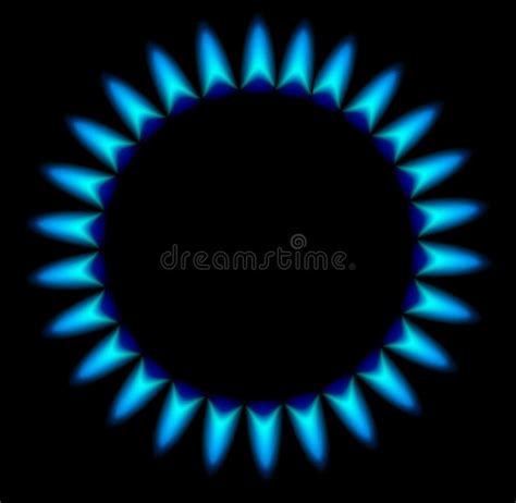 Natural Gas Flame Stock Vector Illustration Of Stove 16860828