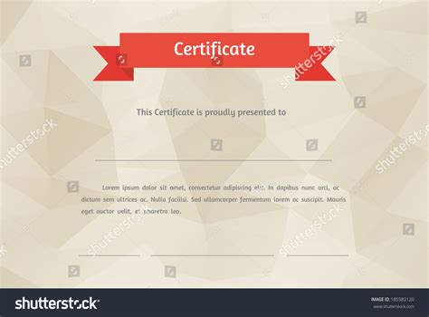 Vector Certificate Background. Modern Flat Style - 185582120 : Shutterstock