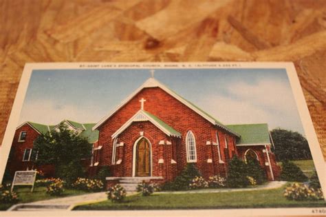 Postcard X St Lukes Episcopal Church Boone N C White Border Unposted Ebay