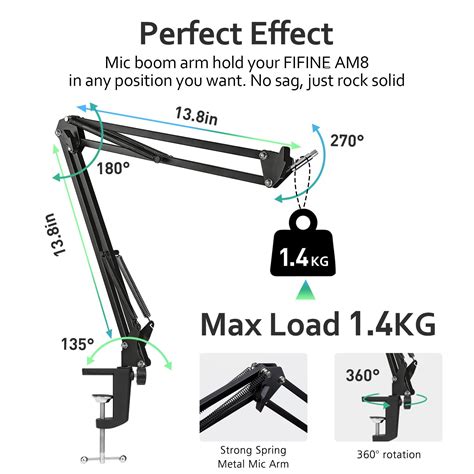 Snapklik Wibond Fifine Am Boom Arm Adjustable Microphone Arm