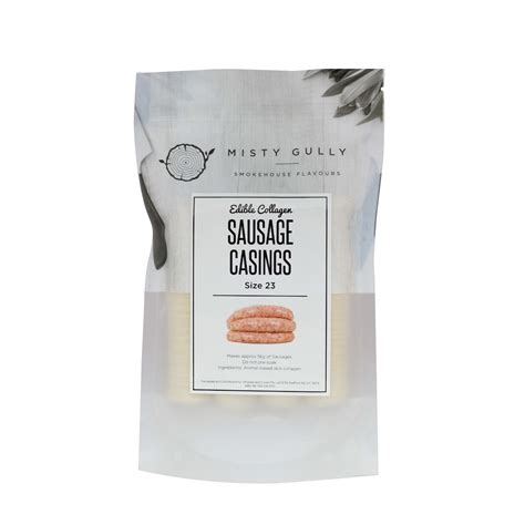 Collagen Sausage Casings - size 23 | Smoked & Cured