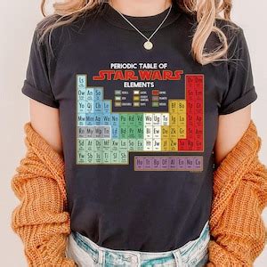 Star Wars Periodic Table Of Elements Graphic Shirt Periodic Table