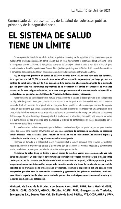 Saludbap On Twitter Compartimos El Comunicado Conjunto De Los