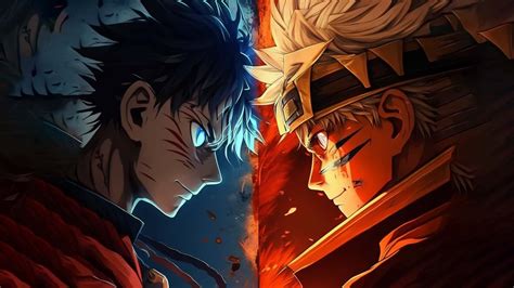 Download Two Anime Characters Are Facing Each Other