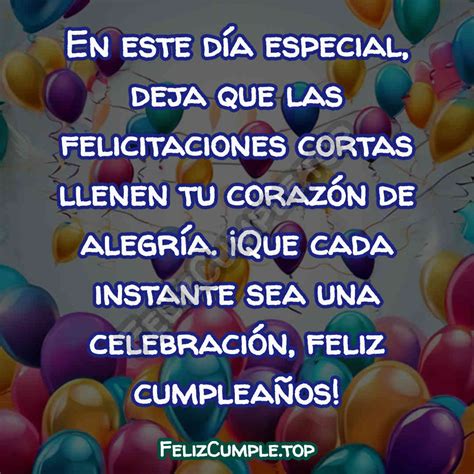 Feliz Cumplea Os Para Felicitaciones Cortas Personalizado