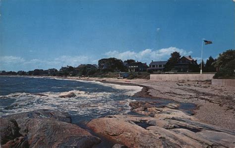 View of Hartford Beach Looking West Madison, CT Postcard