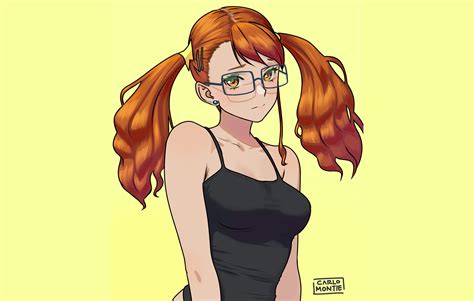 1920x1223 Naruko Anjou Brown Hair Twintails Glasses Anime Hairpin Long Hair Anohana