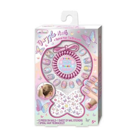 HOT FOCUS DAZZLE NAILs HAIR TIE DYE BUTTERFLY Unit Smiths Food And Drug