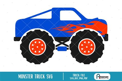 Monster Truck SVG | Birthday, Silhouette, Free | Design Bundles