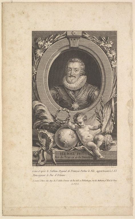 Portrait Of Henri Iv Drawing By Augustin De Saint Aubin Fine Art America