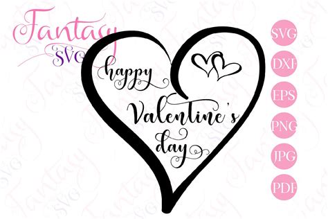 Happy Valentines Day Svg Cut File For Silhouette And Cricut