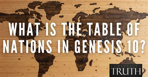 What Is The Table Of Nations In Genesis 10