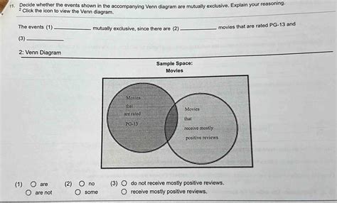 11 Decide Whether The Events Shown In The Accompanying Venn Diagram