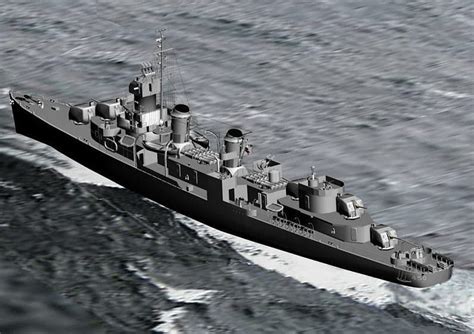 Dd450 Uss O Bannon Fletcher Class Destroyer Wwii Us Navy 3d Model