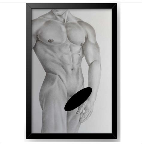 Male Nude Art NOT PRINT Sex Art NSFW Sexy Nude Naked Man Painting