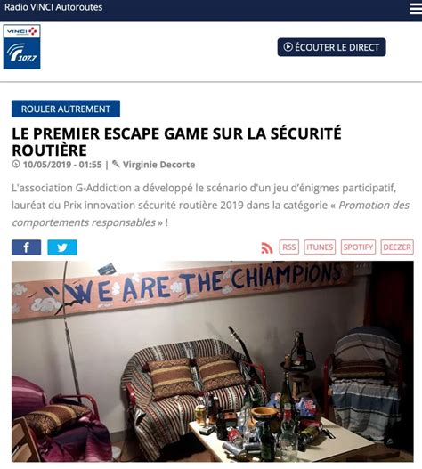 LE PREMIER ESCAPE GAME SUR LA SÉCURITÉ ROUTIÈRE Escape Game Citoyen