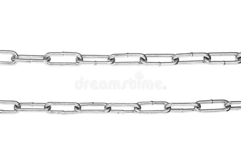 Steel Chains Isolated On A White Background Stock Image Image Of