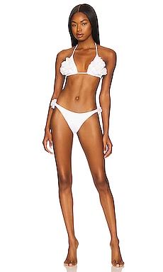 La Reveche Shayna Bikini Set In White Revolve