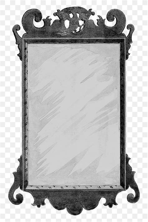 Black And White Art Nouveau Vintage Frame PNG Images Free Photos PNG