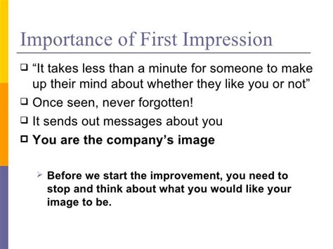 First impression