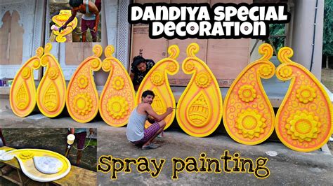 Dandiya Special Decoration From Decoration Spray Painting