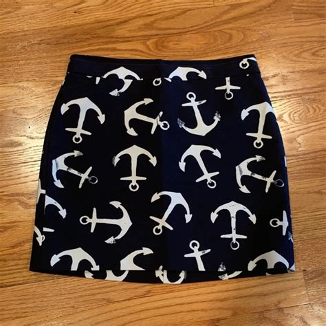 J Crew Skirts J Crew Dizzy Anchors Postage Mini Skirt Poshmark