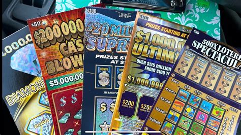 20 Million Supreme And Every 50 Texas Lottery Scratch Off Tickets Youtube