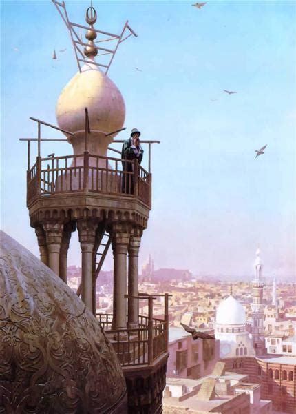 A Muezzin Calling from the Top of a Minaret the Faithful to Prayer ...