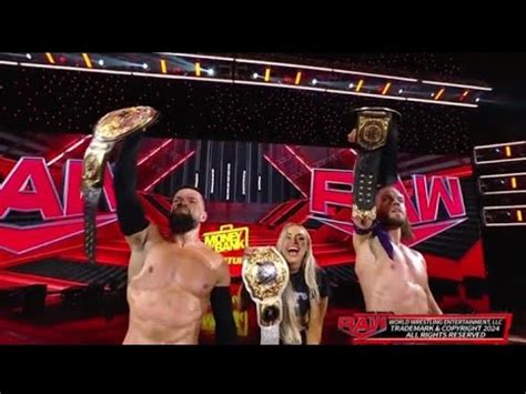 WWE RAW 6 24 2024 Liv Morgan Helps The Judgement Day To Win The World