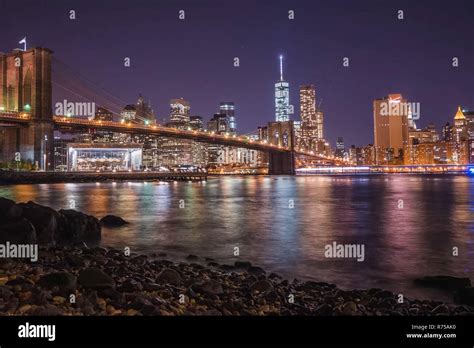 Night New York. City lights at night in New York Stock Photo - Alamy