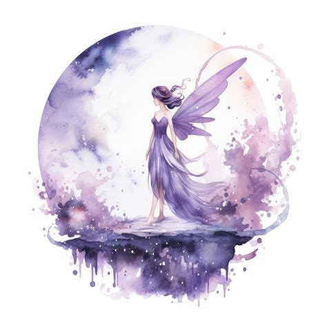 Premium AI Image | A beautiful watercolor clipart image of a magical mystical