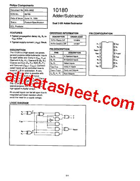 10180 Datasheet(PDF) - NXP Semiconductors