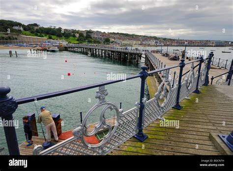 Pier at Swanage Stock Photo - Alamy