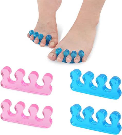 XHNFCU 2 Pairs Gel Toe Separator Toe Stretcher Divider Spacer Suitable