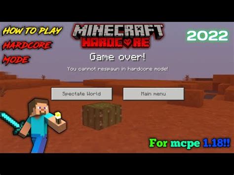 How To Play Hardcore Mode In Minecraft Pocket Edition 1 18 YouTube