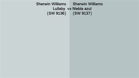 Sherwin Williams Lullaby Vs Niebla Azul Side By Side Comparison