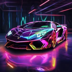 Neon Lamborghini - Etsy