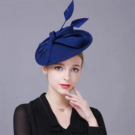 Pure Wool Women S Fascinator Hat For Cocktail Party Wedding Headpiece