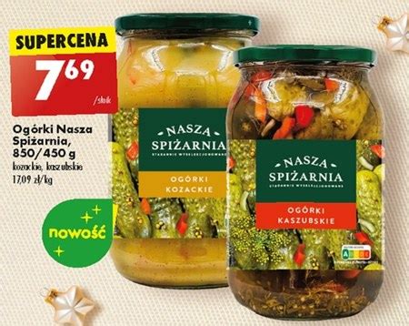 Ogórki Nasza Spiżarnia promocja Biedronka Ding pl