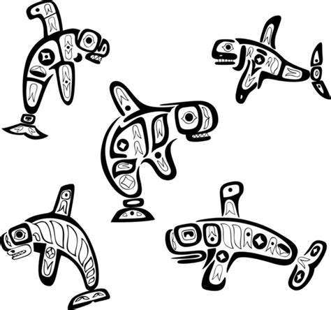 Drawings: fish | Native shoshone tribal drawings. Fish, sun, moon ...