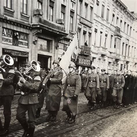 Original Wwii Flemish Waffen Ss Photo Grouping The Flemish Legion Is