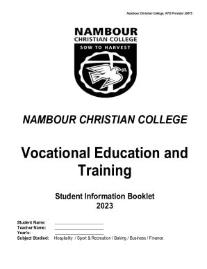 Fillable Online NCC VET Student Manual Fax Email Print PdfFiller