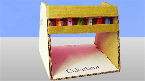 How To Make Calculator From Cardboard Math Learning Machine Youtube